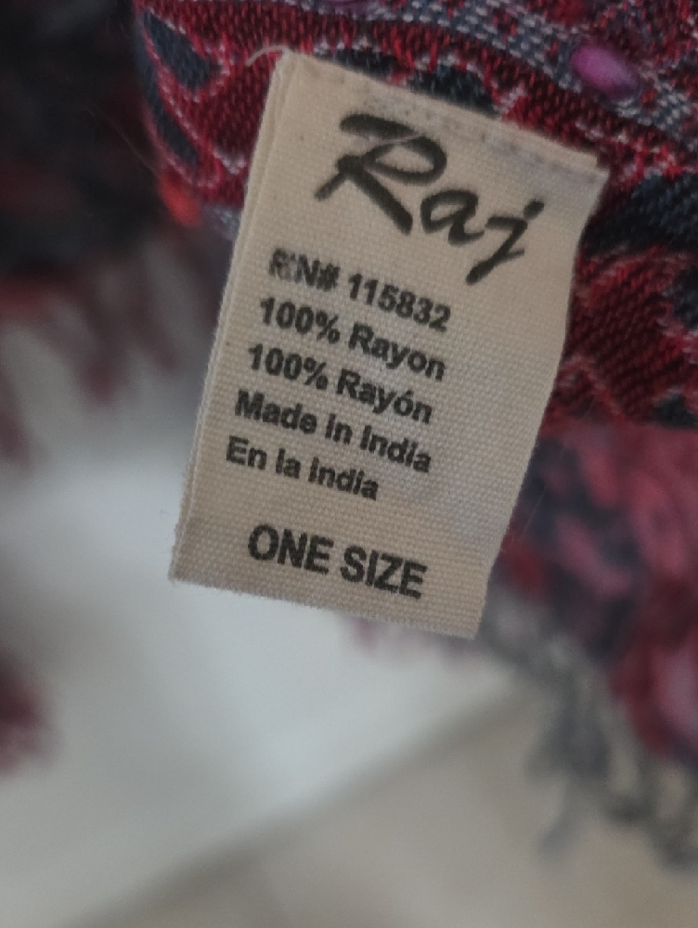 Raj Patterned Rayon Vest - Picture 6 of 7